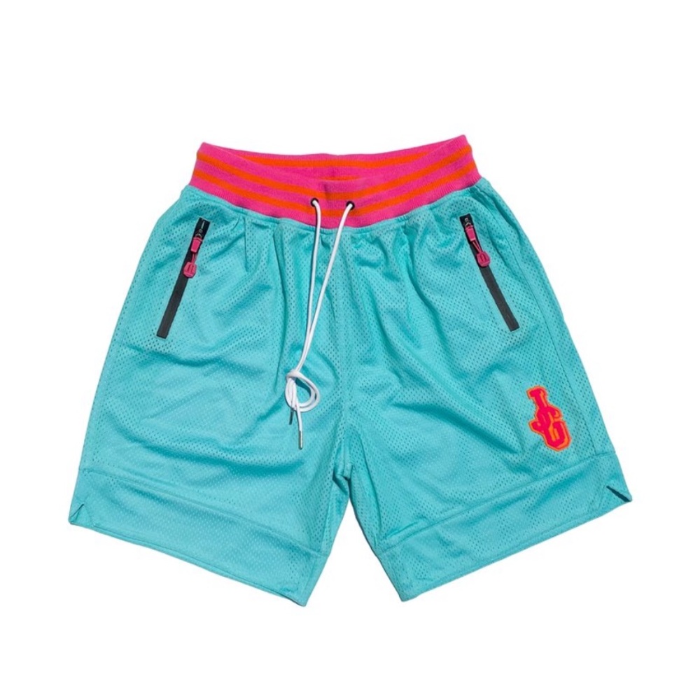 JG Chenille Logo Mesh Basketball
Shorts 'Teal/Pink'